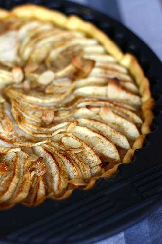 Recette de la tarte aux pommes aux amandes