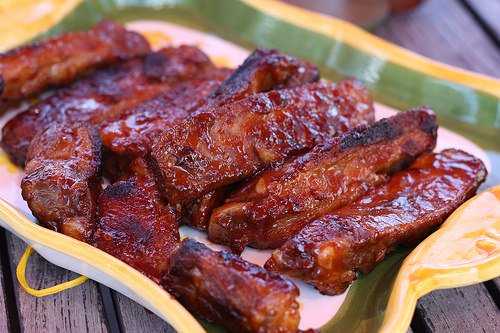 Ribs sauce barbecue