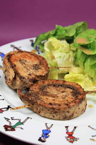 Rôti d'escalopes de veau à la tapenade