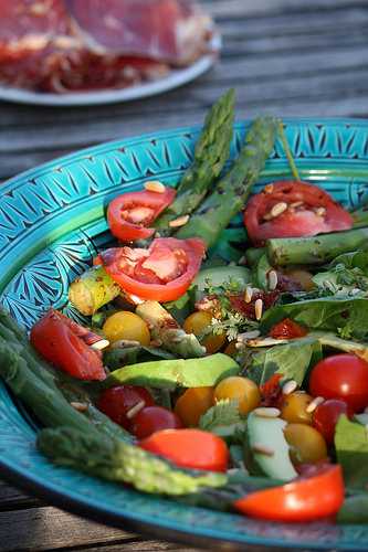 Salade aux légumes verts …