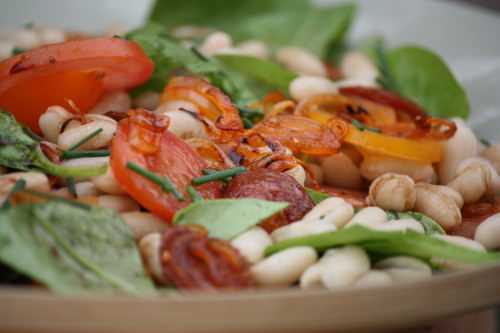 Salade de haricots blancs au chorizo