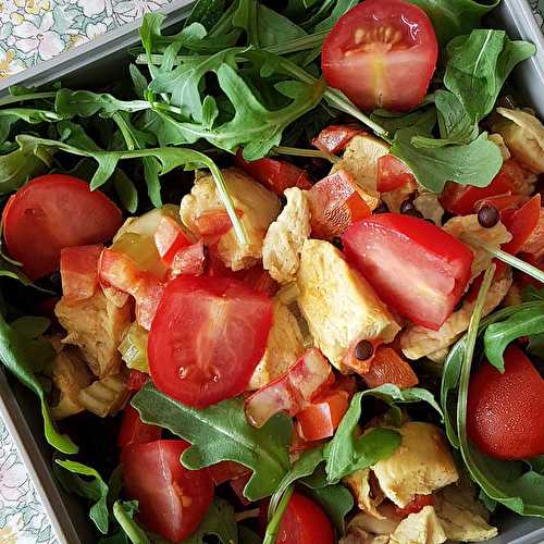 Salade de lentilles, poulet & lait de coco