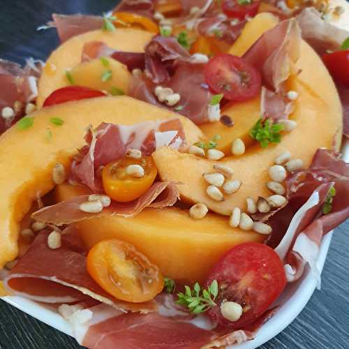 Salade de melon au jambon de Bayonne