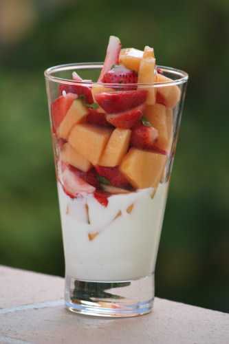 Salade de melon & fraises aux agrumes