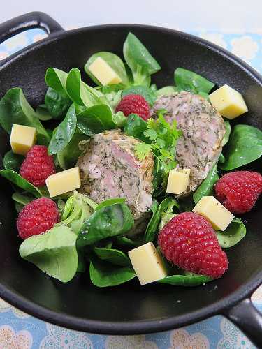 Salade gourmande de caillette d'Ardèche