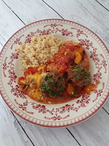 Tajine de boulettes de boeuf aux légumes