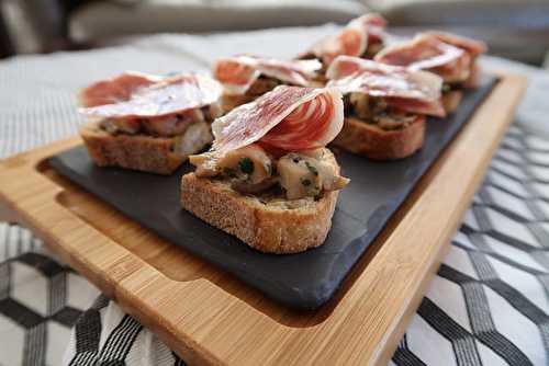 Tapas de champignons & jambon Pata Negra Bellota