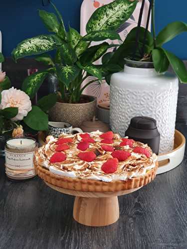 Tarte à la Rhubarbe meringuée