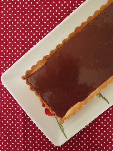 Tarte au chocolat au caramel