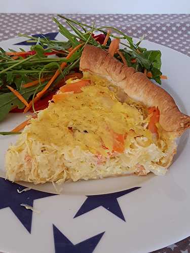 Tarte au chou & saumon fumé