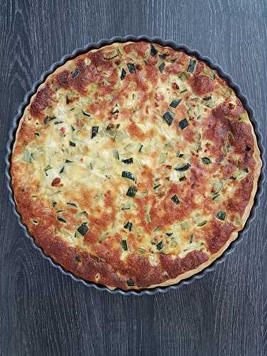 Tarte aux courgettes, feta & menthe