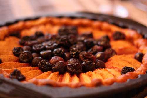 Tarte d'automne, poires & raisins