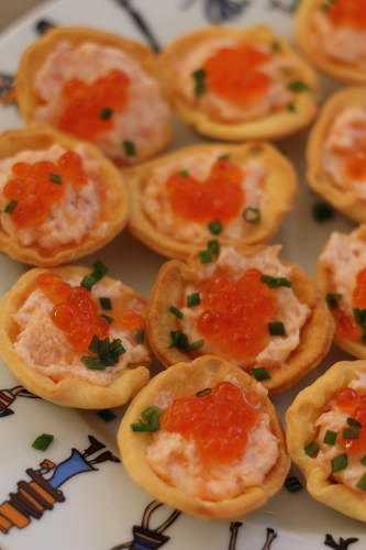 Tartelettes aux rillettes de saumon fumé