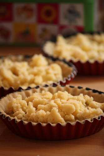 Tartelettes crumble à la compote de pommes