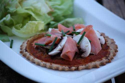 Tartes fines aux légumes & saumon fumé