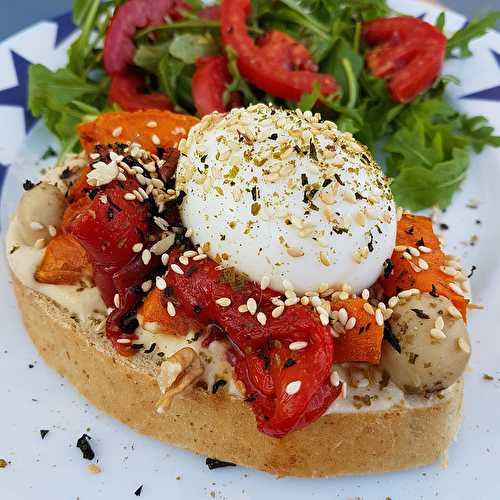 Tartine houmous & patates douces