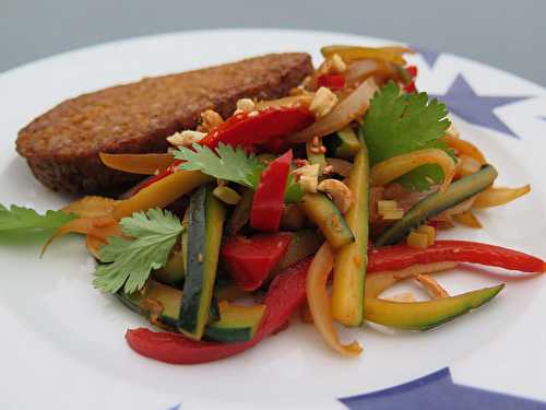 Wok de légumes aux cacahuètes
