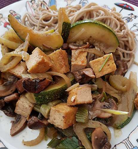 Wok de légumes sautés au Tofu