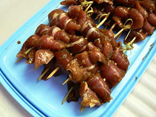 Yakitori de canard laqué