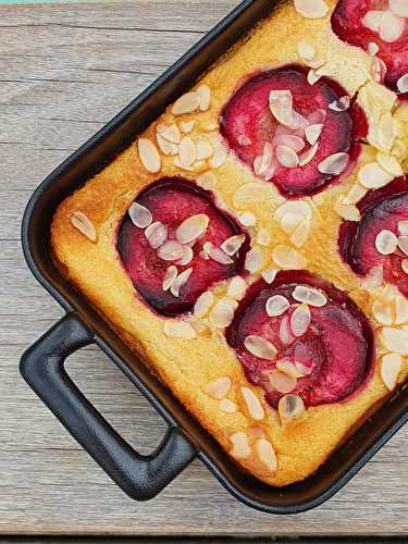 Clafoutis aux pêches de vigne