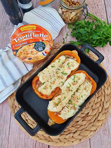 Butternut farci : la courge butternut façon tartiflette