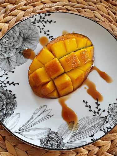 Mangue au caramel balsamique et sirop d'érable