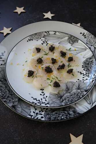 Carpaccio de noix de Saint-Jacques au Caviar