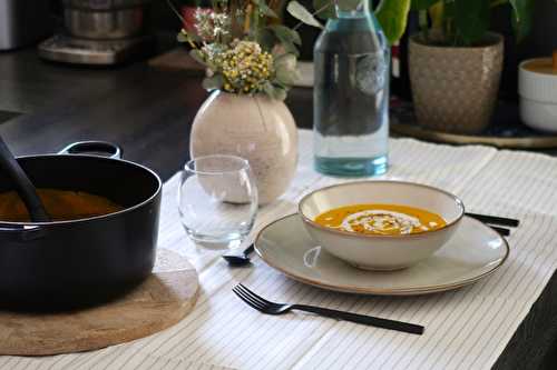 Velouté de potimarron à la crème de coco