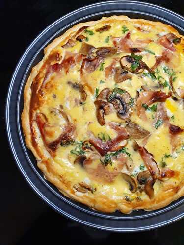 Quiche aux champignons et au Jambon de Parme