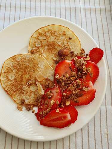 Pancakes sans gluten à la farine de riz complet