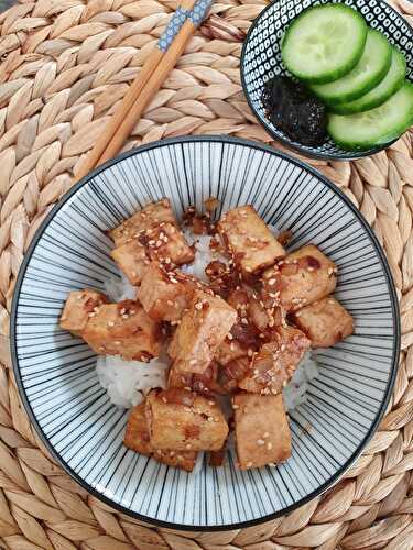 Wok de Tofu caramélisé à la sauce Ponzu