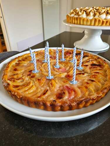 Tarte aux pèches et citron