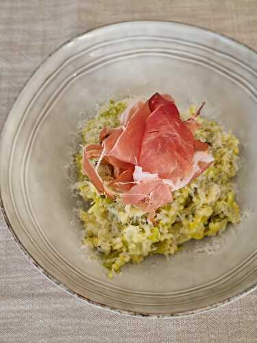 Comme un risotto de pâtes perles aux poireaux