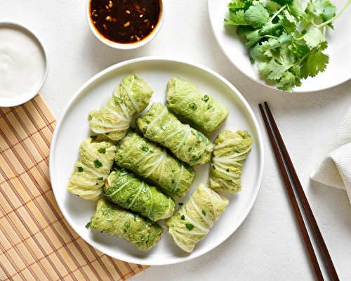 Paupiettes de chou chinois au poulet façon raviolis asiatiques