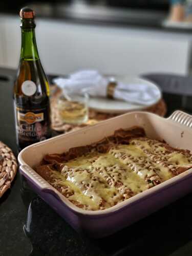 Ma recette du gratin de crêpes aux champignons et épinards