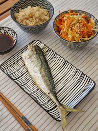 La recette Japonaise du chinchard grillé au four