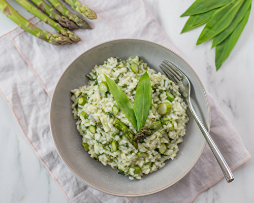 Comment faire un risotto aux asperges et à l’ail des ours ?