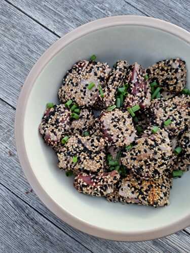 La recette des bouchées de thon rouge au sésame