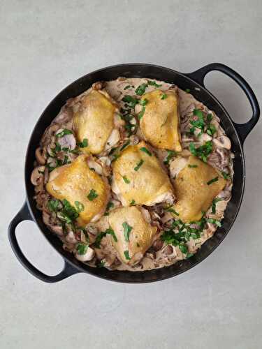 Comment faire du poulet aux champignons à la crème ?