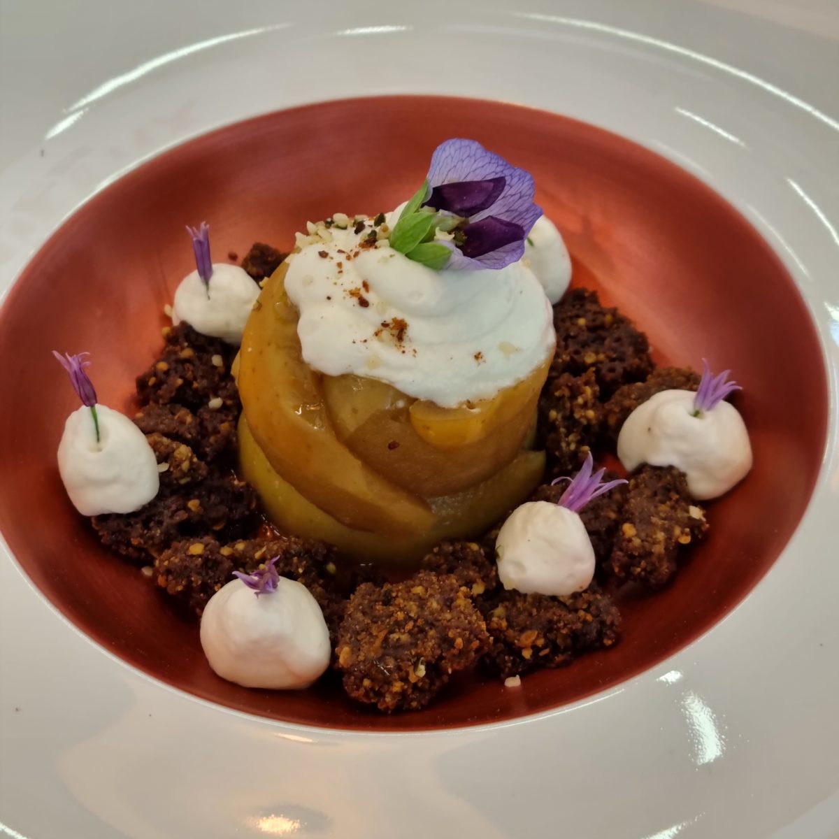 Crumble au chanvre et aux pommes du Limousin