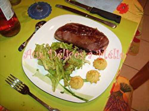 Magret de canard au miel