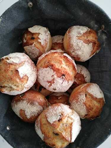 Boule de pain aux raisins sans pétrissage