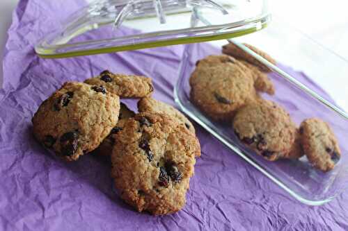 Cookies aux flocons d'avoine, chocolat blanc et cranberries - Aux délices d'Aline