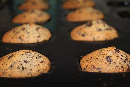 Mini madeleines aux pépites de chocolat avec leur bosse