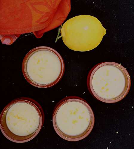 Crèmes dessert au citron sans oeufs