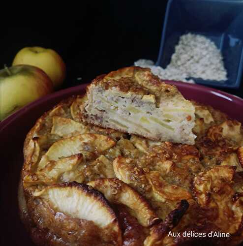 Gâteau pommes et aux flocons d'avoine - Aux délices d'Aline