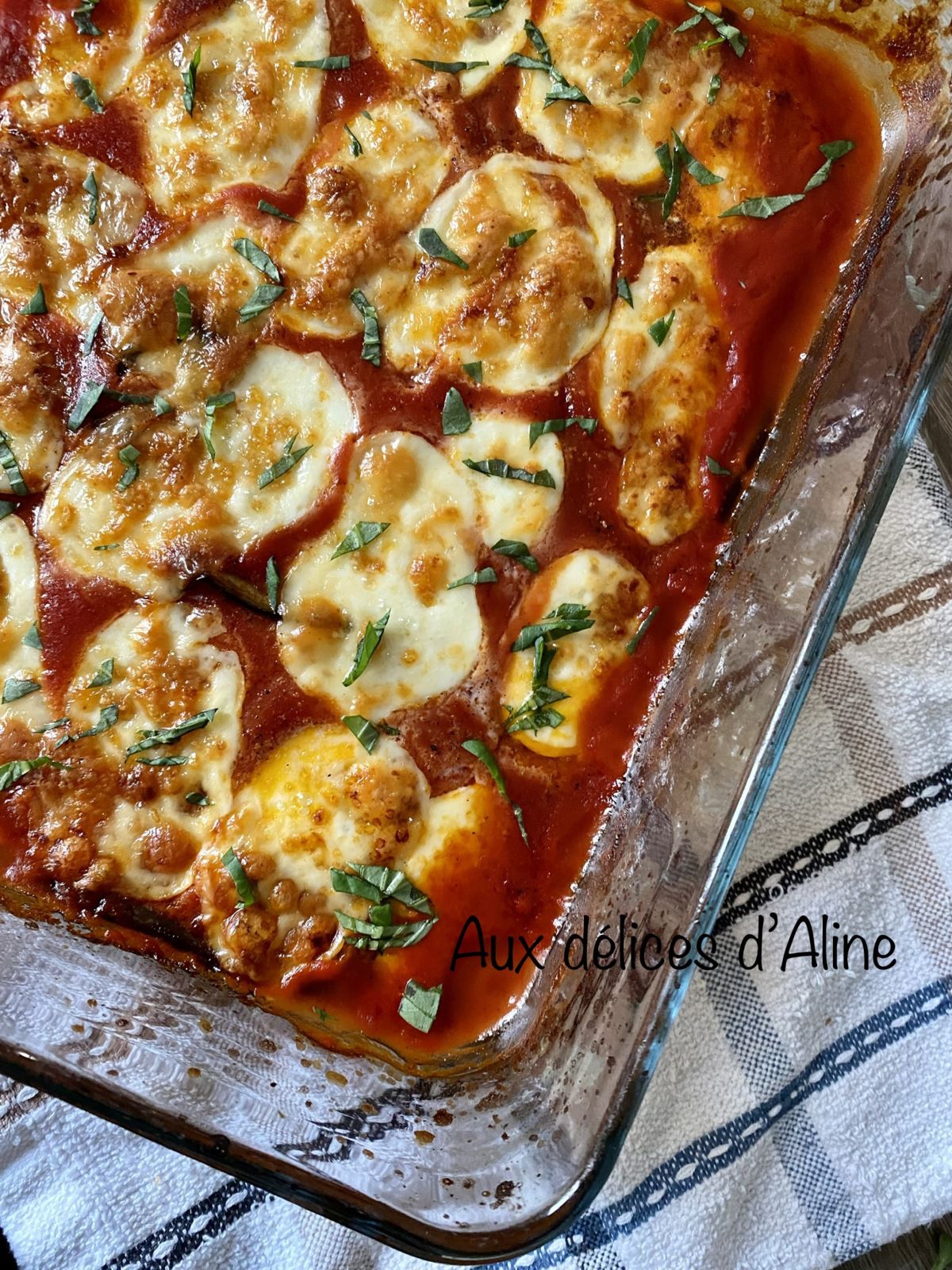 Gratin d'aubergines grillées au parmesan