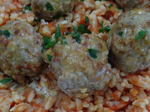 Boulettes de veau et merguez, au four