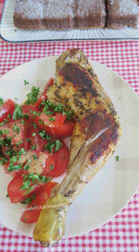 Cuisses de poulet marinées aux épices cajun, à la plancha