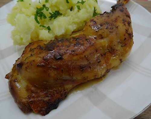 Cuisses de poulet marinées et rôties